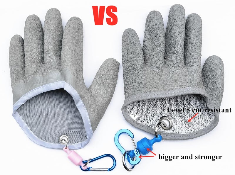 Inf-way Fishing Glove with Magnet Release, Fisherman Professional Catch Fish Gloves Cut&Puncture Resistant with Magnetic Hooks Hunting Glove (Right, X-Large) - Image 4